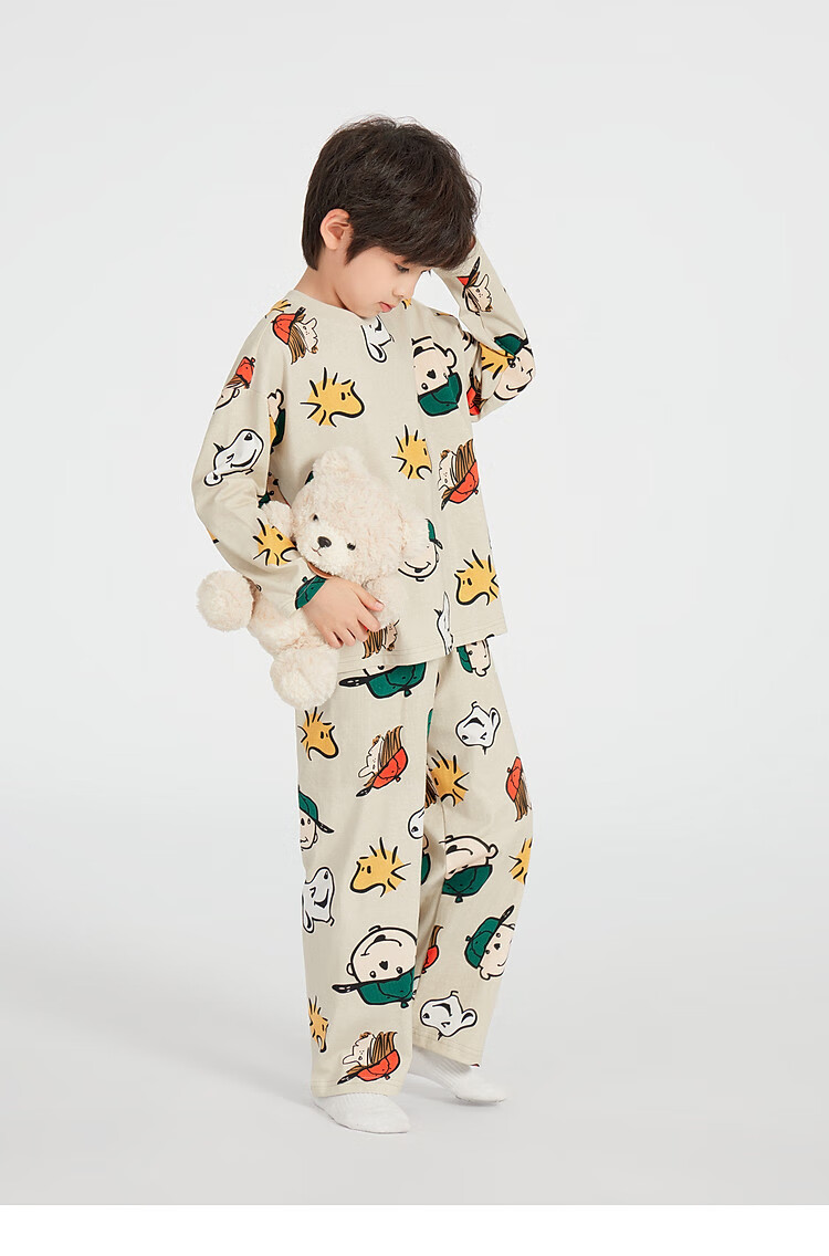 Duoduo Boys' Homewear Spring and Autumn Pure Cotton Skin-friendly Pajama Set 2026 New Children's Cartoon Printed Two-piece Set 11