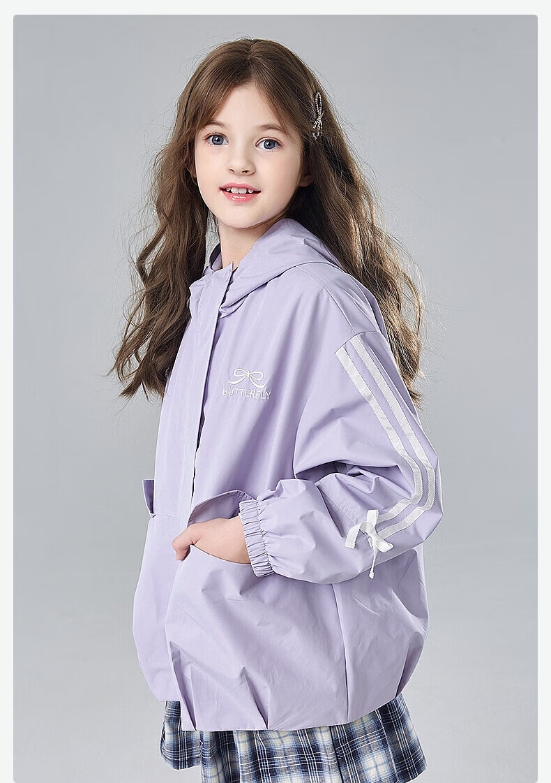 DEESHA Girls' Kids' Jacket 2025 Autumn Children's Hooded Coat Soft Pink Size 120 7