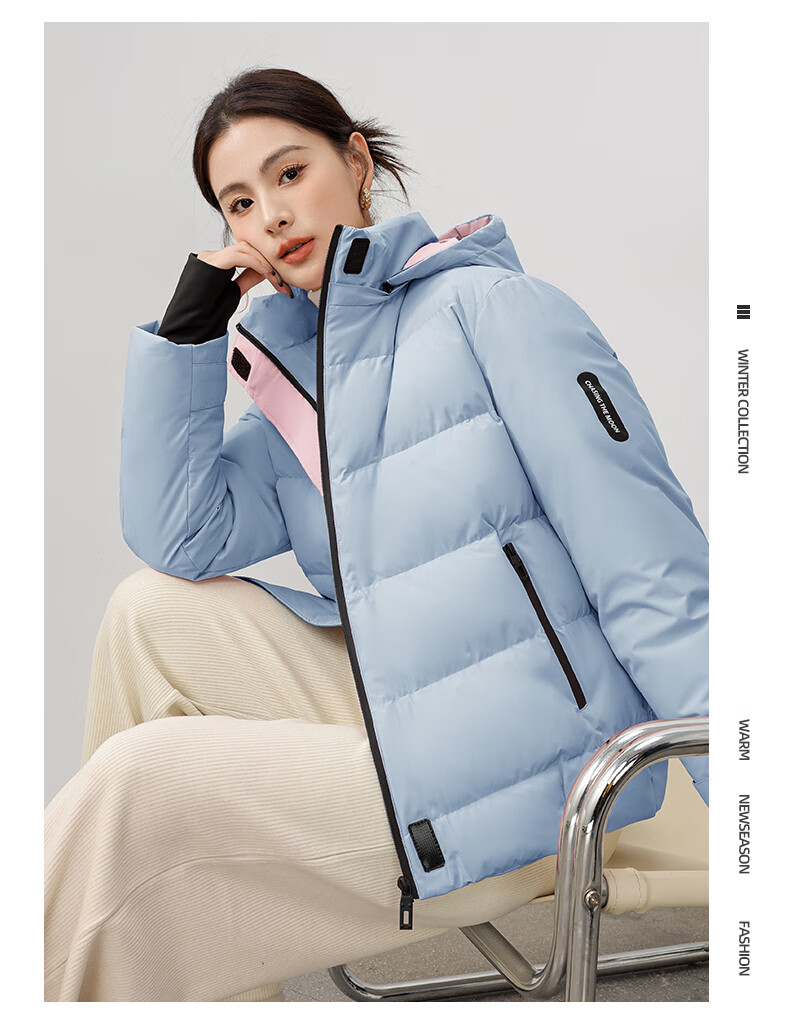 Yalu Women's Down Jacket 2025 New Winter Red Short Hooded National Standard Duck Down Fashion Thick Warm Coat Female 19
