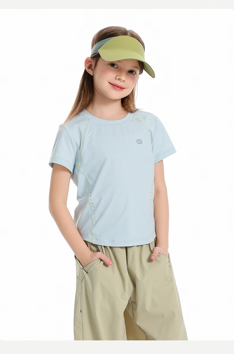 BANDOCIN Girls' Cooling Short-Sleeve T-Shirt, Lightweight Summer Style for Older Children, New 2026 Model, Light Purple, Size 140 10
