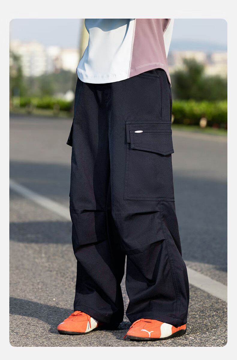 BANDOCIN Girls' Autumn Cargo Pants, Stylish 2025 New Children's Spring And Autumn Sports Trousers, Trendy, Misty Pink, Size 170 7