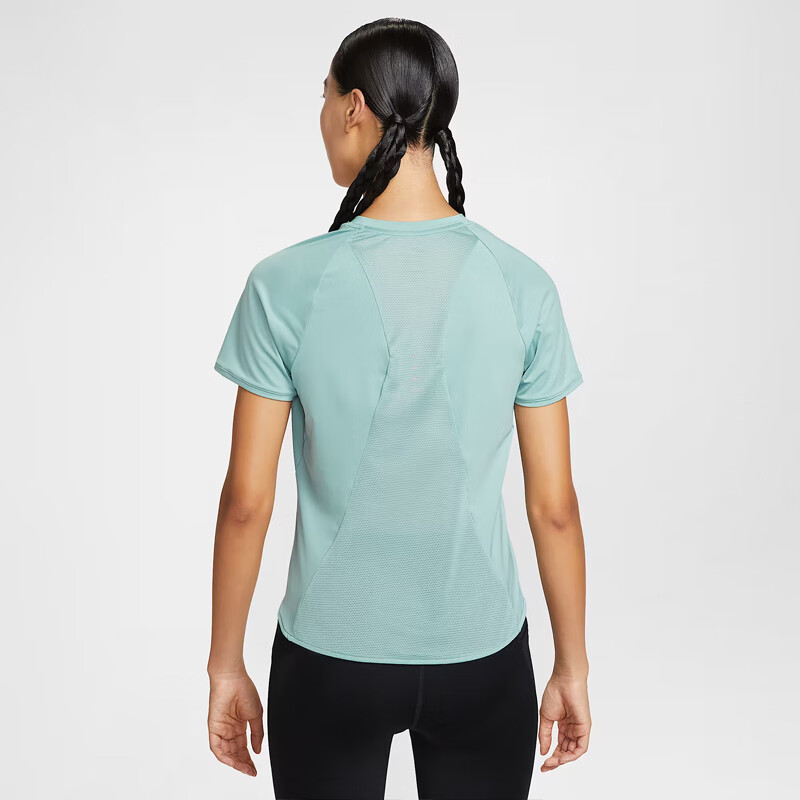 NIKE Women's Short-Sleeve T-Shirt, Knitted Collarless, Sporty Casual, Simple Versatile HM9699-133 White S 7
