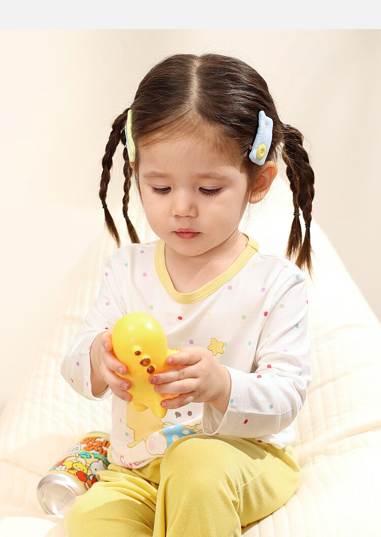 LUSON Xiao O Dad Baby Girl Long Sleeve Homewear Set 2025 Autumn Newborn Soft Silk Pajamas 15