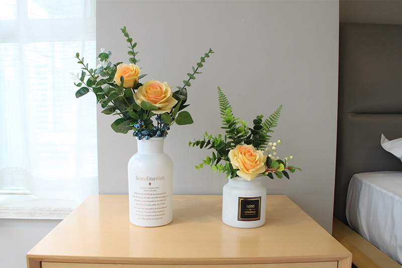 假花办公桌摆件花瓶文艺插花小清新网红花束ins仿真花会议室花摆桌花