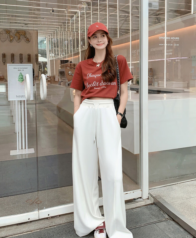 MEIYANG Streamlined Casual Pants, Summer Cool Pants with Sand-Washed Straight Leg, Purple Extended Version, XL 22