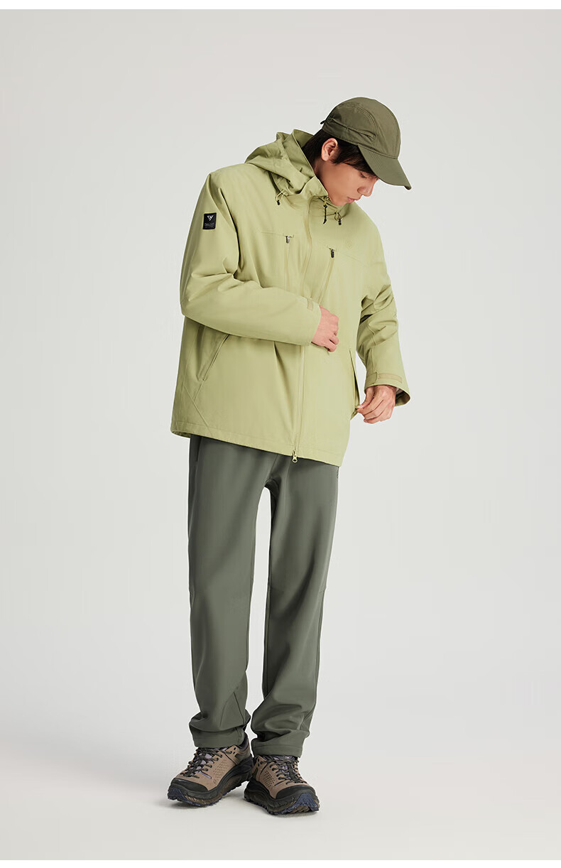 TECTOP Three-in-One Waterproof Hard Shell Jacket with Fleece Liner for Men Mountaineering 9