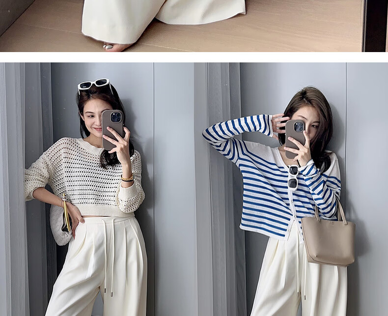MEIYANG Misty Rose Casual Pants, UPF50+ Toray Sun Protection Wide-Leg Pants, Gray (Regular Version), XL 10