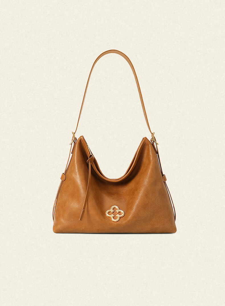 CASSILE [Celebrity Style] Cassile Tote Bag for Women, Vegetable Tanned Leather Light Luxury Crossbody Hobo Bag, Birthday Gift 30