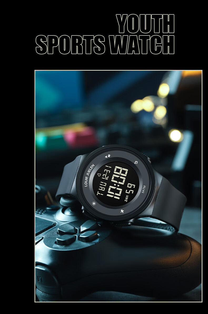 GEORGCOUNT 2025 New Watch for Men, Teenagers, Middle And High School Students, Men's Sports Multi-Functional Children's Electronic Watch for Boys 13