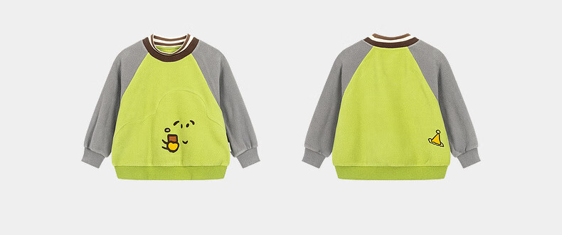 M.Latin Children's Sweatshirt, Winter 2025 New Style, Girls' Toddler Fleece Semi-Turtleneck, Contrasting Color Round Neck Sweatshirt 15