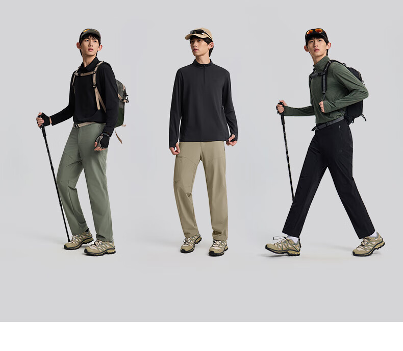 TECTOP Men's Outdoor Casual Pants Spring Summer Breathable Stretch Hiking Softshell Work Pants Sand Color M 11