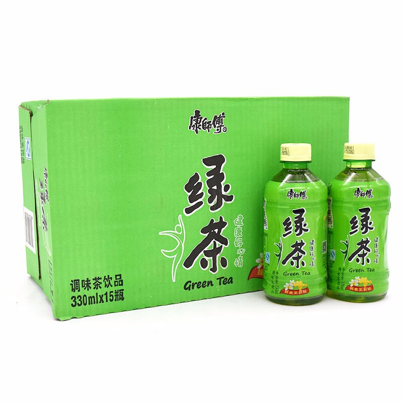 康师傅绿茶330ml12瓶迷你小瓶装茶饮料饮品整箱