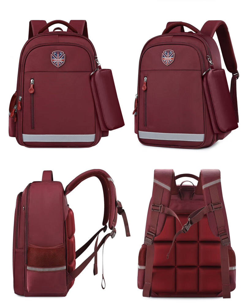 Edison Inventor Elementary School Backpack for Grades 3-6, Boys And Girls Middle School Students, Lightweight Spine Protection Double Shoulder Bag with Large Capacity Reflective Backpack 6
