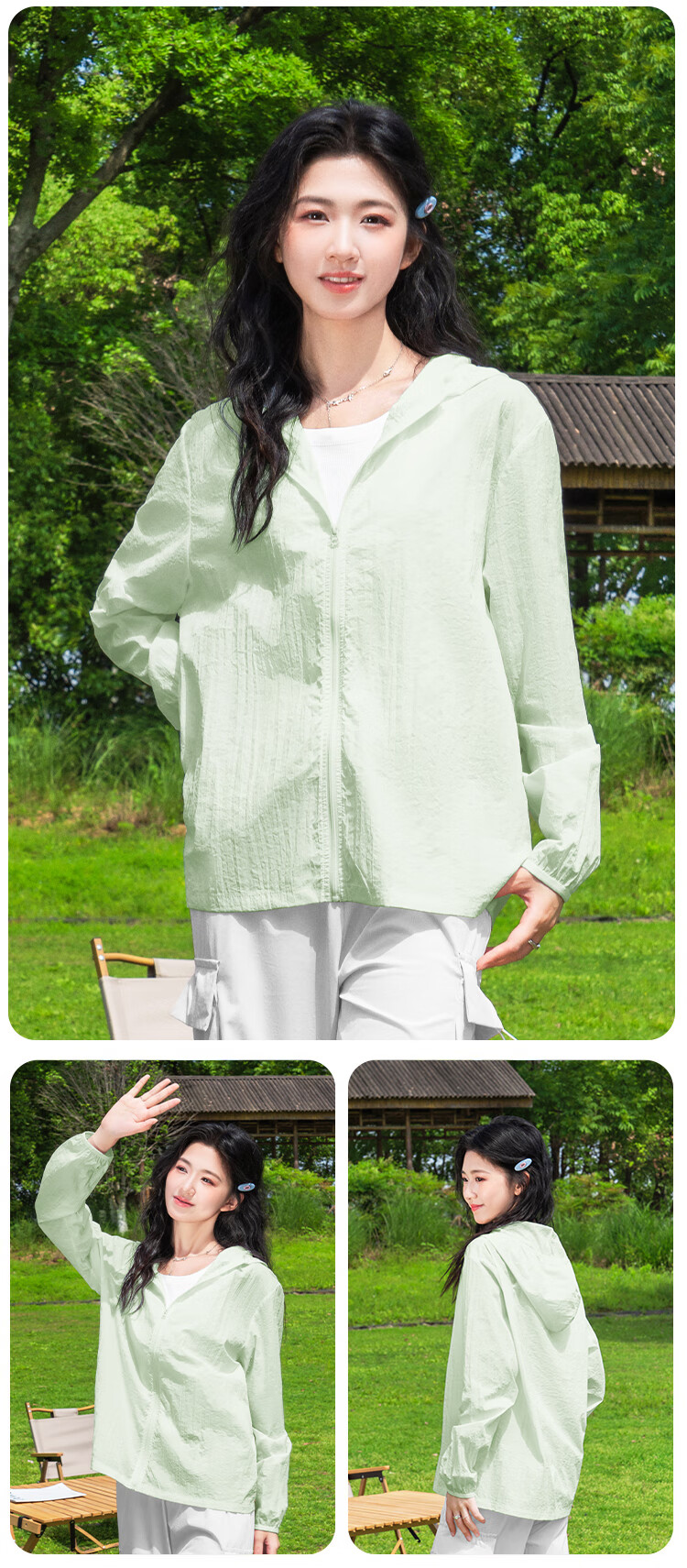 Baleno Women's Summer 2026 New Sports Outdoor Sun Protection Jacket UV Protection Lightweight Breathable Loose Coat 8