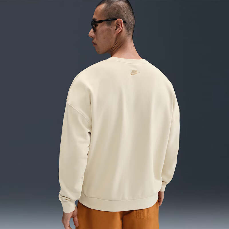 NIKE Men's Pullover, Knitted Crew Neck, Trendy And Fashionable, Simple And Versatile IB8360-010 Black XL 4