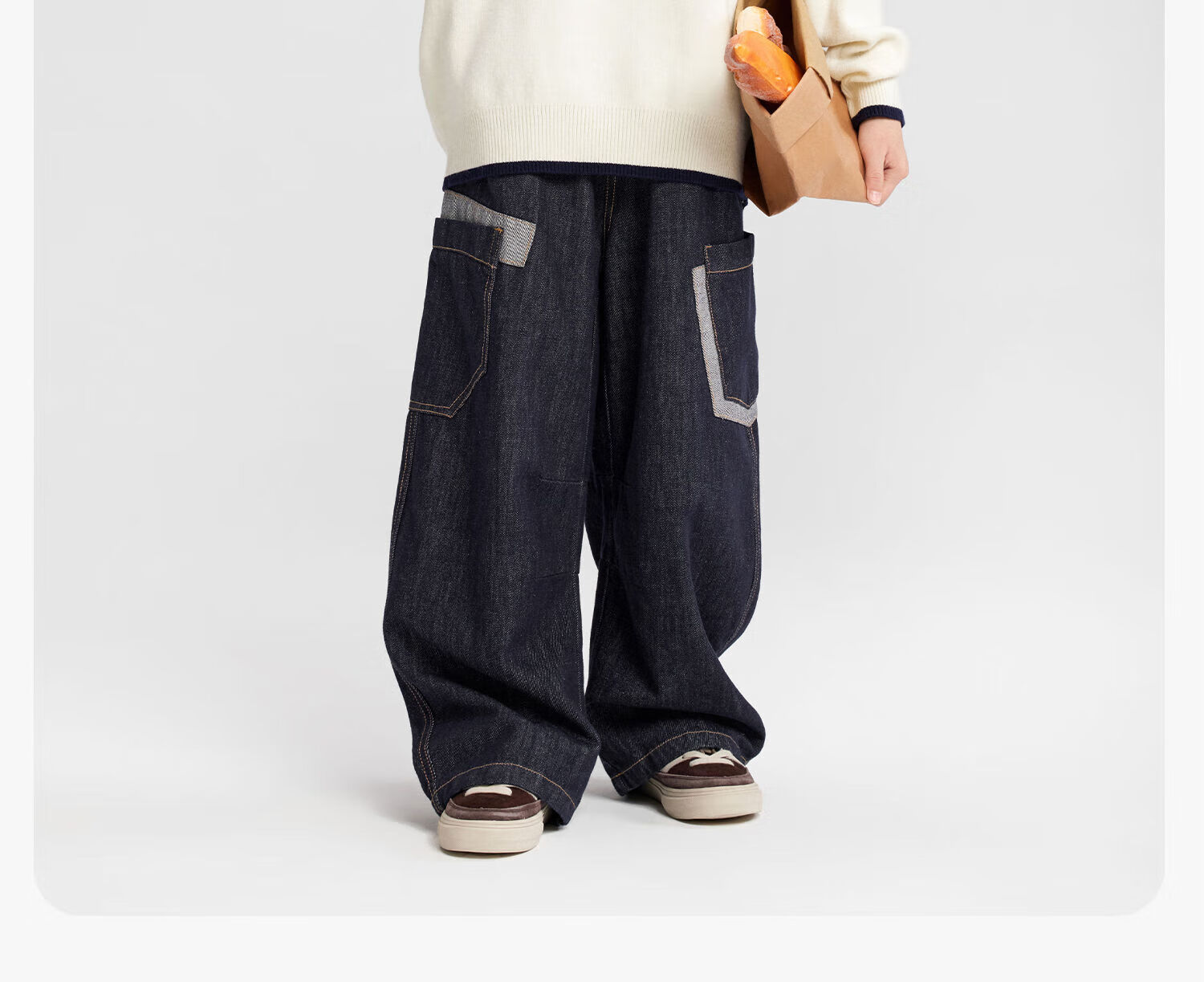 Zuo Xi Boys Sweater Autumn Winter Children's College Style Knitwear 2025 New Big Kids Winter Clothes Gray 130 17