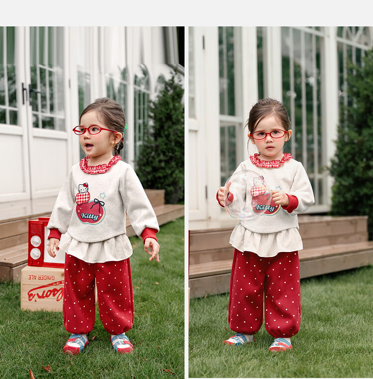 LUSON Little O Dad Baby Girl Sweatshirt Autumn Outfit 2025 New Cartoon Long Sleeve Baby Clothes 10