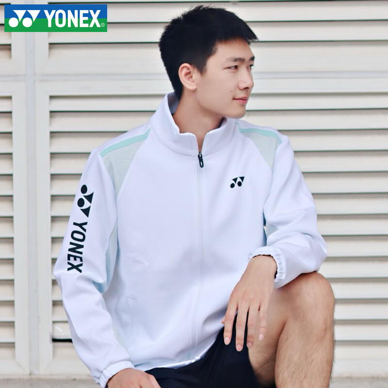 YONEX Autumn Winter Badminton Long Sleeve Hoodie Jacket Sportswear Men’s 150094BCR White L 2