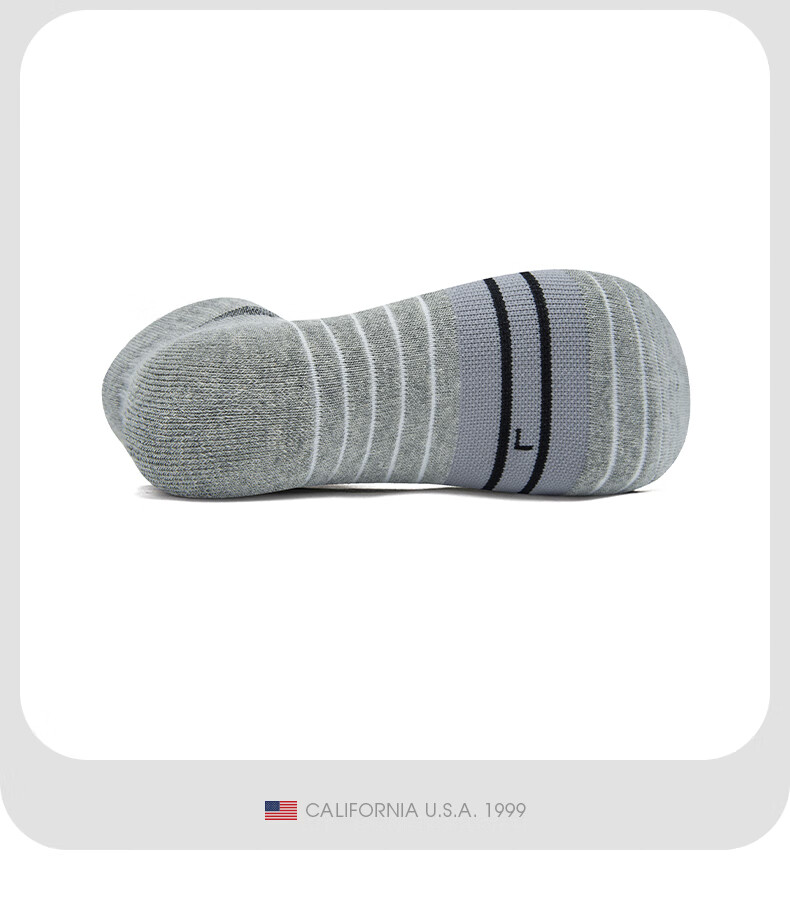 TFO 5th Generation Outdoor Sports Socks Comfortable Breathable Marathon Running Socks 2902568 Men's Dark Gray L 9