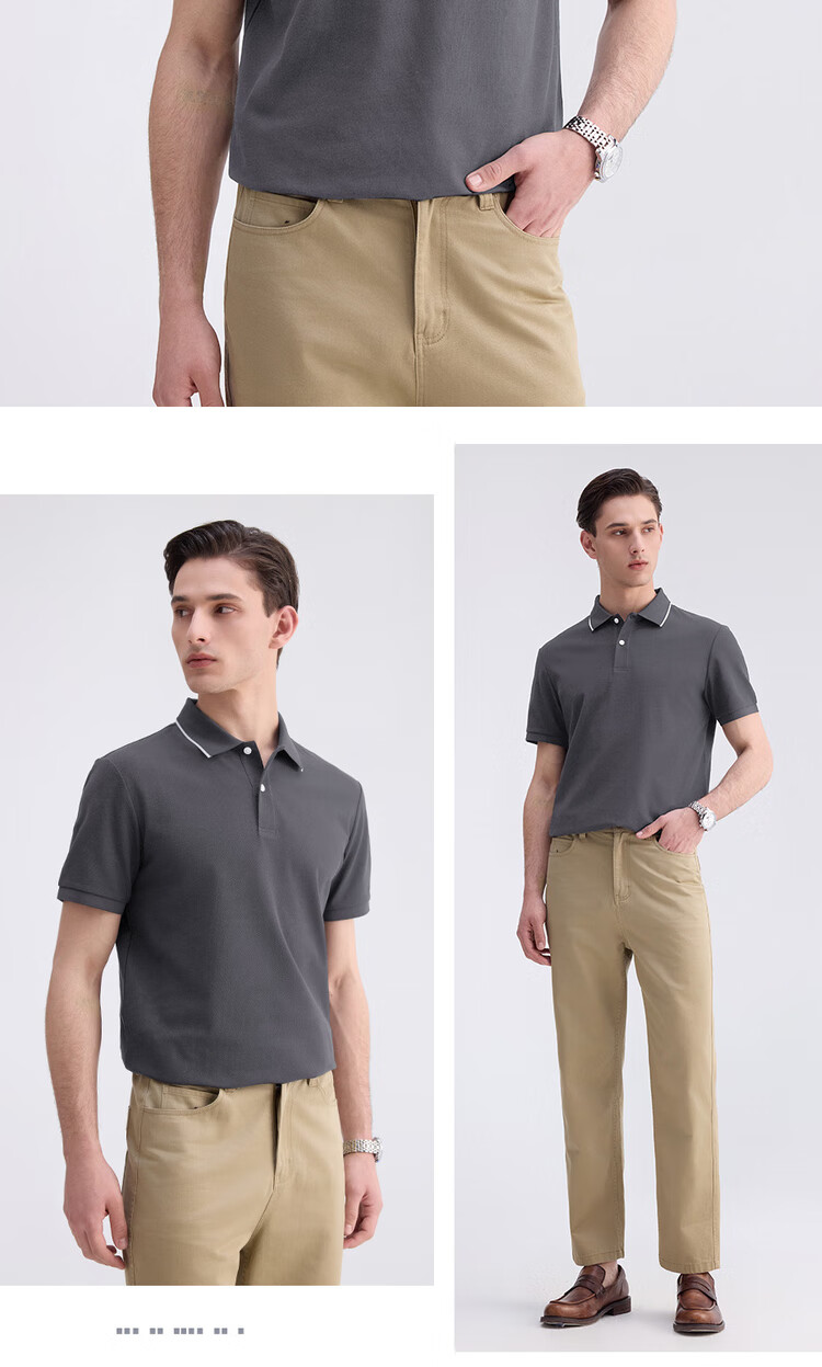 Giordano Men's Short-Sleeve Polo Shirt, Summer New Style, High-Tech Cool-Feeling Antibacterial Contrasting Color Lapel Top, 18015002 16