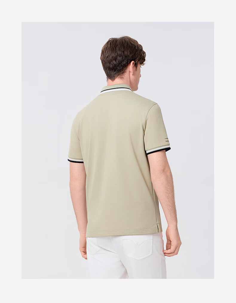 Goldlion GY [Cool Touch] Men's Polo Shirt, Short Sleeve, Summer New Style, Casual Versatile Collared T-Shirt, White, XL 11
