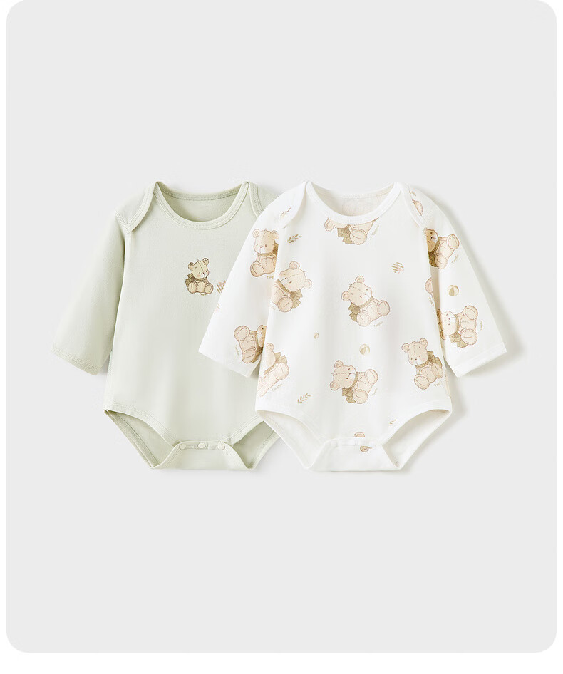 TONGTAI Baby Romper, Spring And Autumn Pure Cotton Newborn Clothes, Infant Bodysuit, Triangle Onesie, Crawling Suit, Blue, 73cm 4