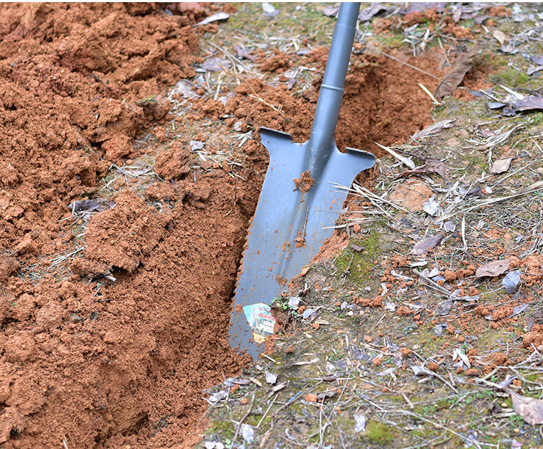 户外农用工具挖土挖沟挖坑铁锹全钢铁铲园艺挖树铲起苗器铲子锯齿挖树