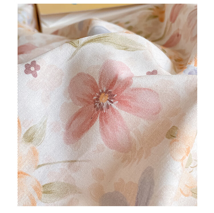 Hodo 100% Pure Cotton Four-Piece Bedding Set Spring And Autumn Bed Sheet Duvet Cover 200x230cm, Floral Pattern for 1.5/1.8 Meter Bed 8