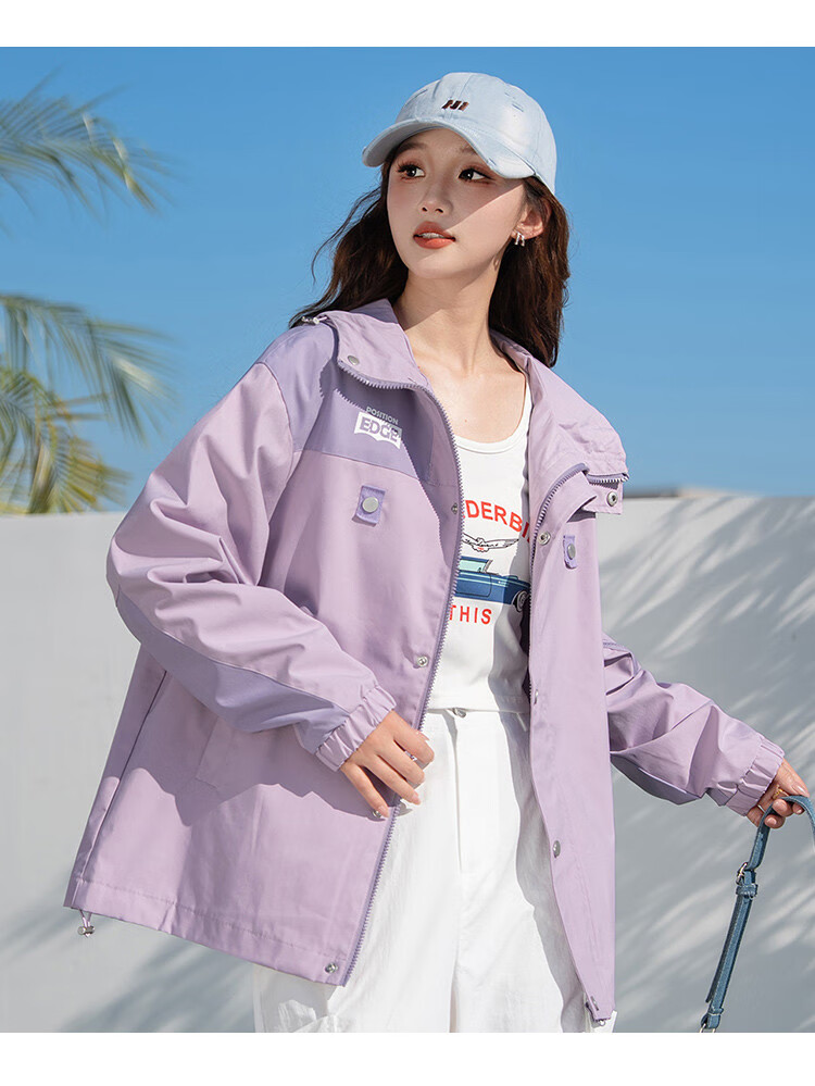 TonLion 2025 Autumn Women's Hooded Patchwork Workwear Jacket 11