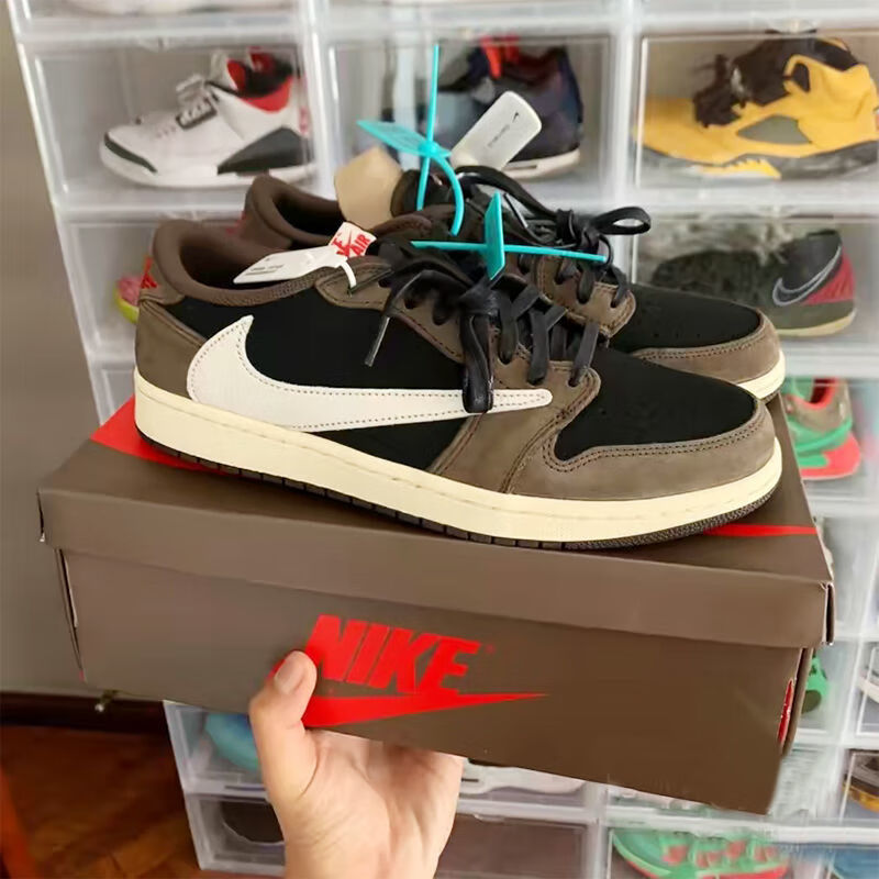 aj1深棕倒钩低夏季ins板鞋拍复古休闲鞋超火运动鞋 定制联名款 2064