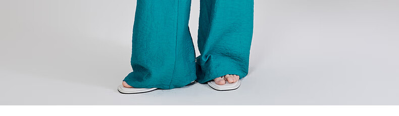 MEIYANG Blue Water Bay Casual Pants, Blue-Green (Regular Version), Size S 21