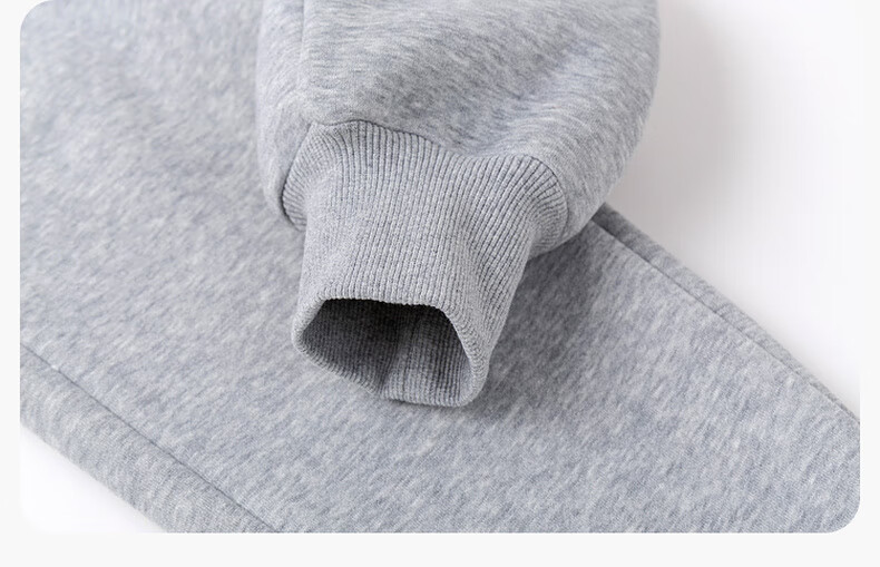 Dudu Boys Winter Thickened Pants Children's Fleece Casual Pants Girls Sports Pants Baby Warm Long Pants Gray 80 18