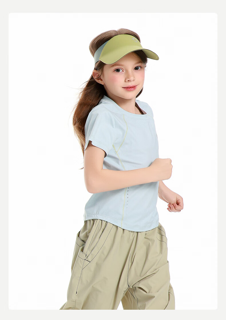 BANDOCIN Girls' Cooling Short-Sleeve T-Shirt, Lightweight Summer Style for Older Children, New 2026 Model, Light Purple, Size 140 11