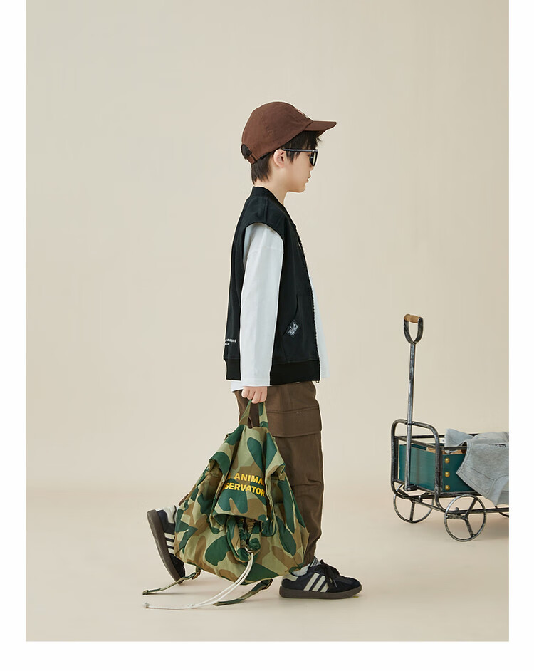 Duoduojia Baseball Vest, Children's Spring And Autumn Style 2026, Boys' Casual Sports Vest, Sleeveless Jacket for Older Childre 17