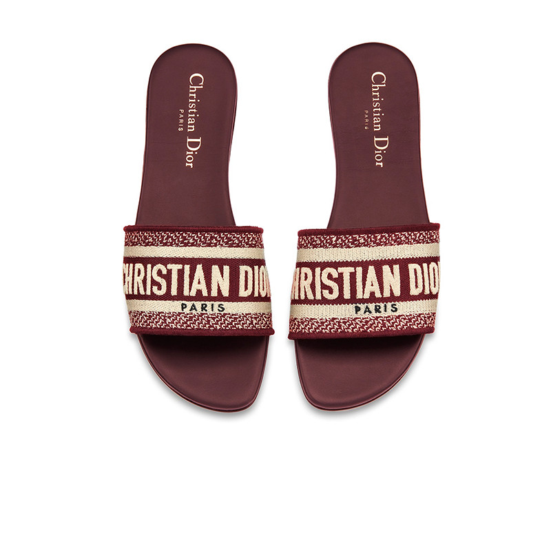 dior迪奥女鞋拖鞋christian dior 刺绣 多色可选 礼物 蓝色 38【图片