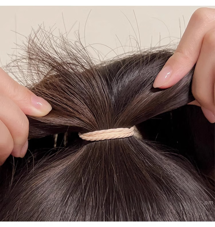 Dongyiyanxuan Fashion Black Hair Ties for Women, High Elasticity Durable Hair Bands, Stylish Rubber Bands for Ponytails And Hair Updos 3