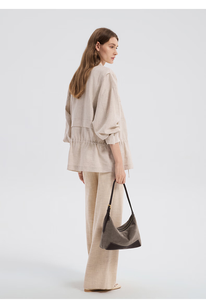 VANESSA HOGAN Zhang Xiaowan Same Style VH Women's Handbag, Xinran Hobo Bag Medium Size, Suede Light Luxury Shoulder Bag, Birthday Gift for Wome 3