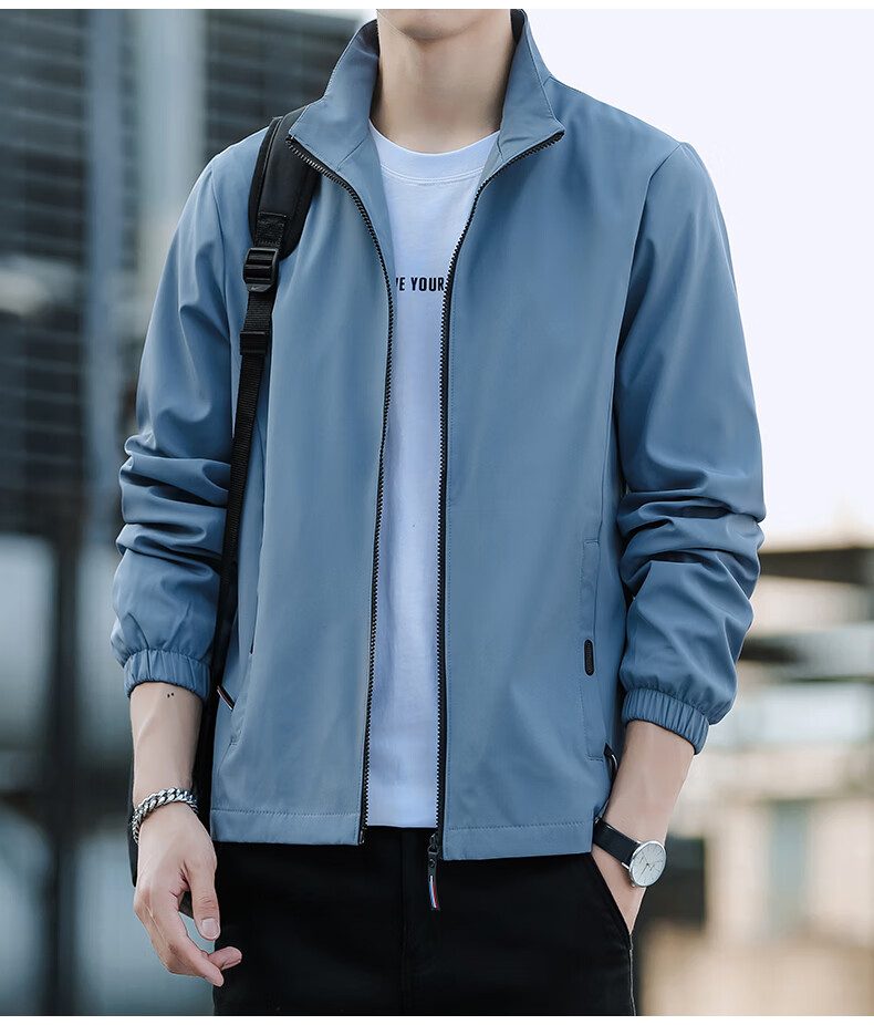 TUCANO [Windproof And Structured] Jacket for Men, Summer Business Loose Casual Sports Daily Trendy Solid Color Jacket, Black, Size M 20