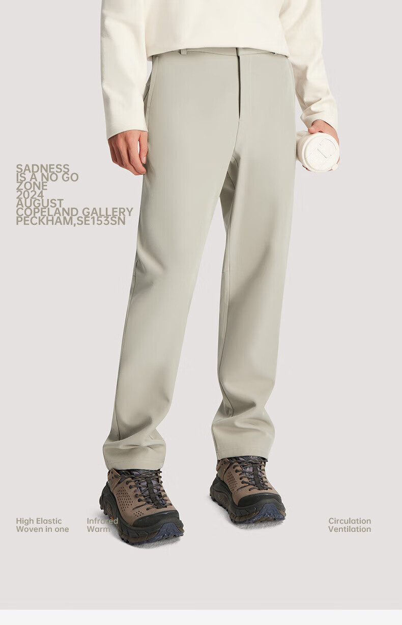 Tantuo Men's Fleece-Lined Warm Softshell Outdoor Hiking Pants 5