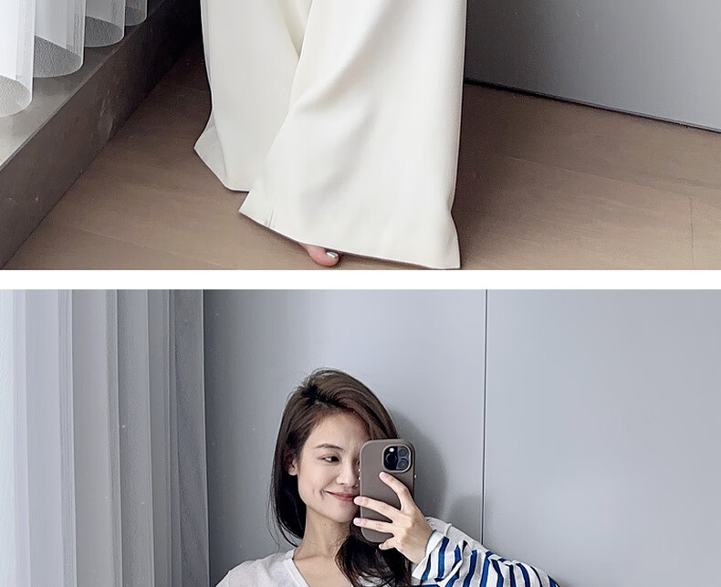 MEIYANG Misty Rose Casual Pants, UPF50+ Toray Sun Protection Wide-Leg Pants, Gray (Regular Version), XL 13