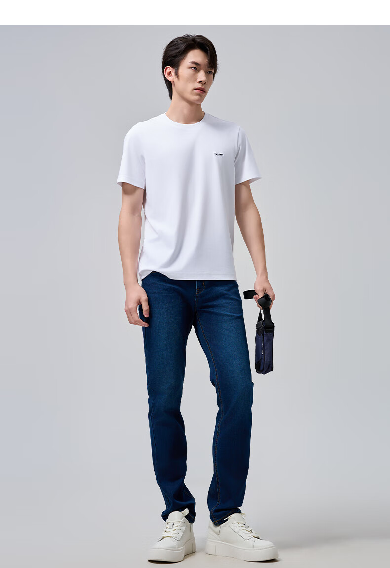 Мужская футболка GEVAERT 70s Pima Cotton с коротким рукавом, летняя модная футболка с круглым вырезом, дышащая деловая футболка