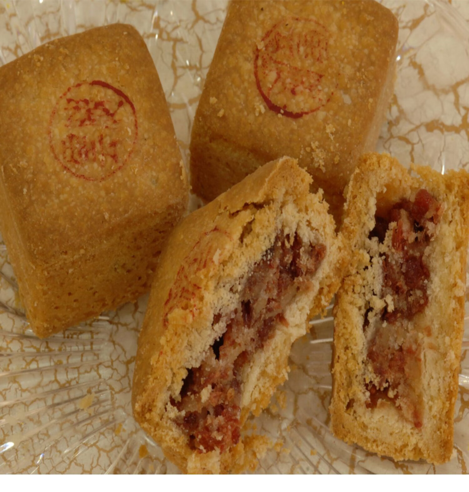 16枚昆明源贸园 双料火腿酥云南特产云腿月饼800克老昆明味道 硬壳