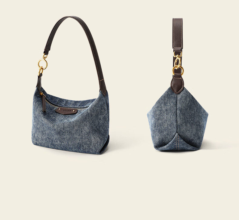CASSILE Women's Shoulder Bag, Denim Commuter Large Capacity Light Luxury Underarm Bag, 520 Gift 18