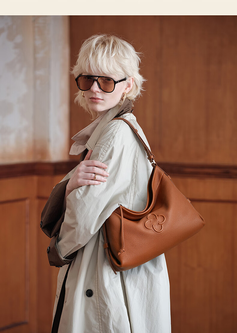 CASSILE Women's Handbag, Tote Bag, Genuine Deer Leather, Large Capacity, Luxury Shoulder Hobo Bag, 520 Gift 32