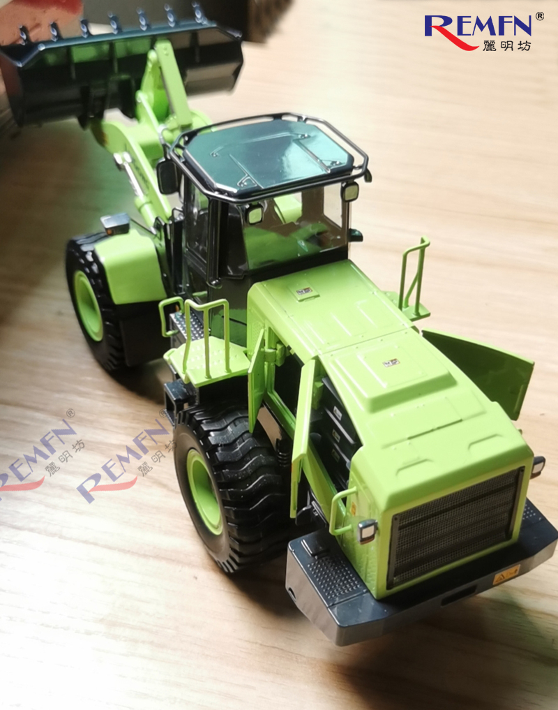 柳工装载机模型原厂 liugong 856e 轮式绿色铲车工程合金汽车1:35 856