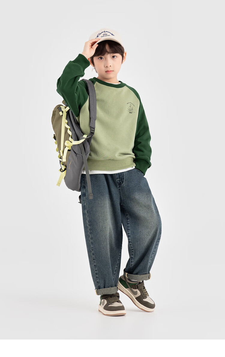 Duoduo Boys Sweatshirt Kids Autumn 2025 New Colorblock Raglan Sleeve Loose Casual Pullover Top 16