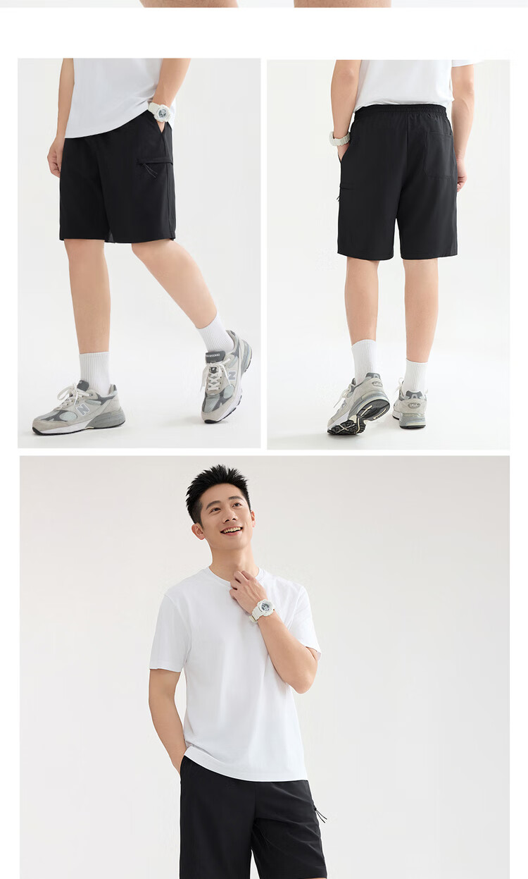 Giordano Casual Shorts for Men, Summer Four-Way Stretch Cargo Pants, Elastic Waistband, Lightweight Athletic Shorts for Men, 13105223 11