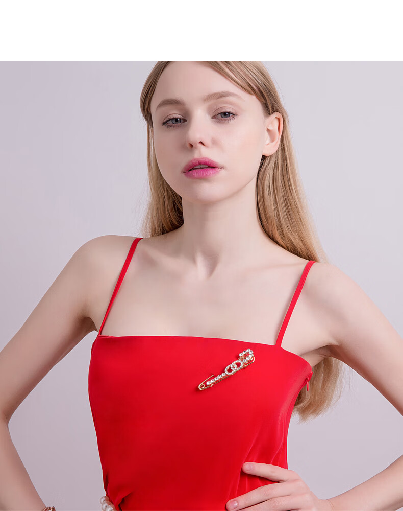 大衣毛衣胸针女胸花外套别针开衫韩版扣针固定衣服装饰品 玫瑰金色