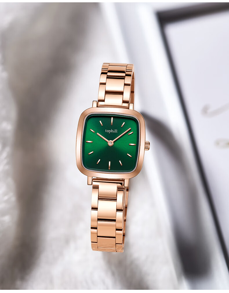 拓非(tophill)女表复古方形女士手表简约气质百搭手表女潮流ins礼物