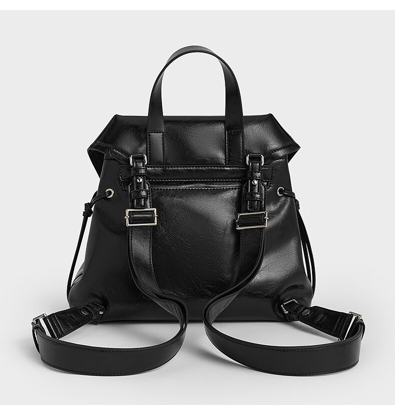 CHARLES & KEITH Large Capacity Vintage Commuter Knot Backpack CK2-60671790 Birthday Gift 13